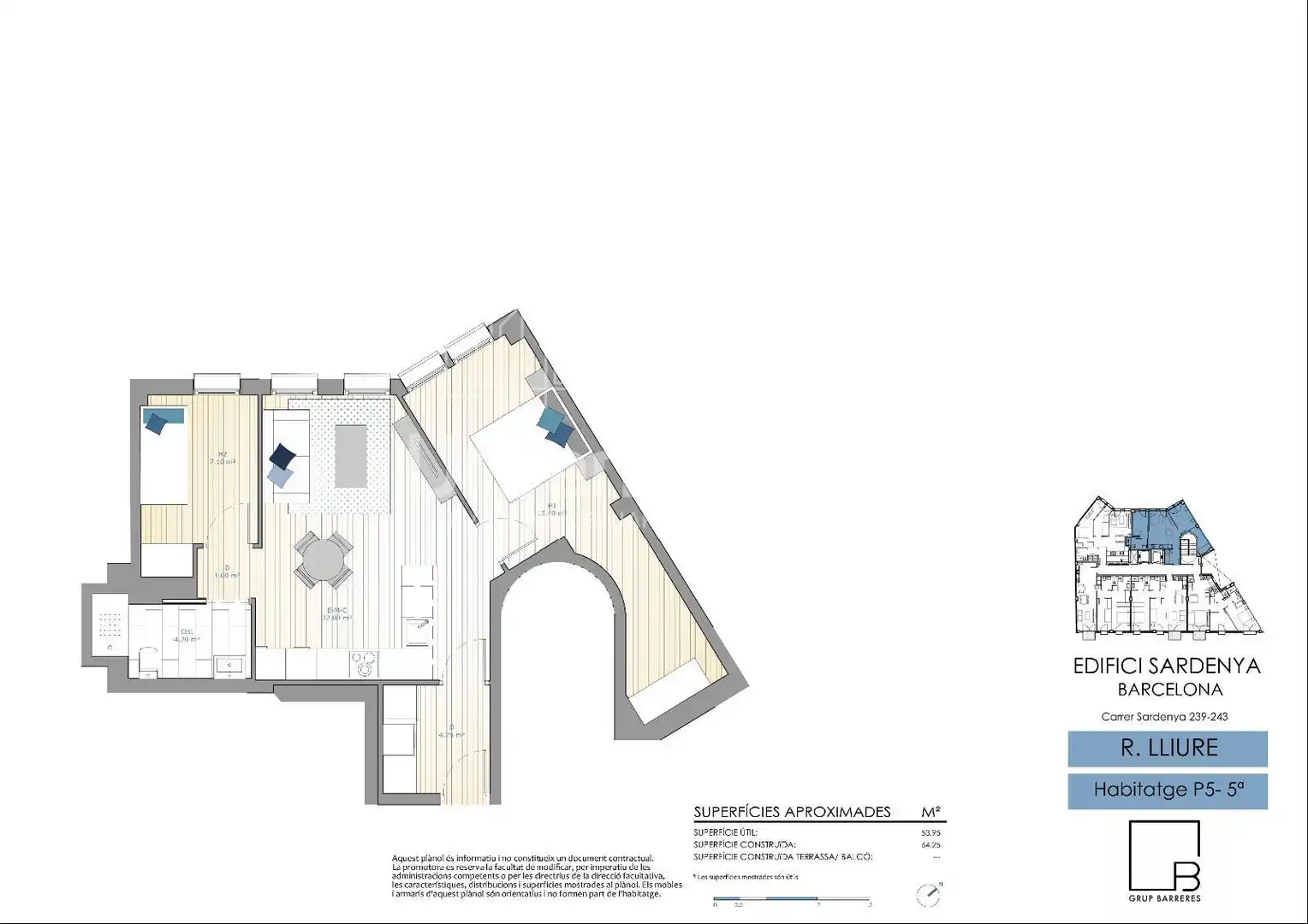 Piso em Fort Pienc